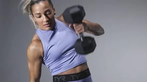 TYR Base Kineticâ„¢ Women's Cropped High Neck Tank - Solid - Image 11