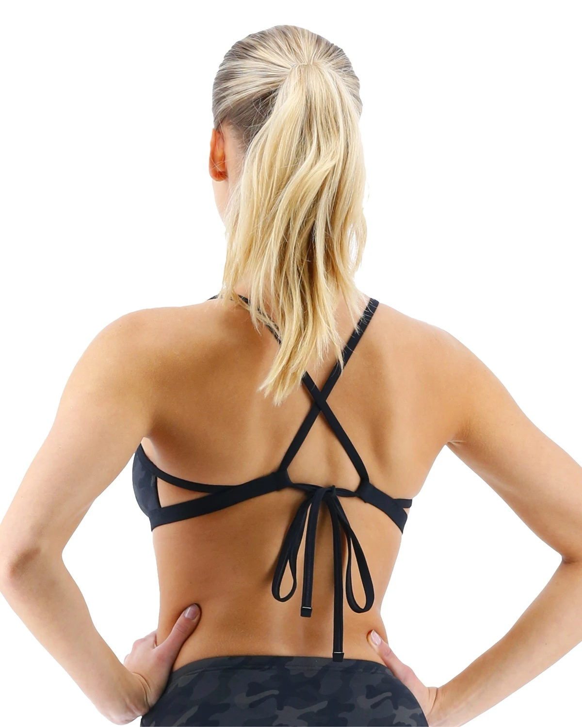 TYR Durafast EliteĀ® Women's Mojave Tieback Top - Blackout Camo - Image 2