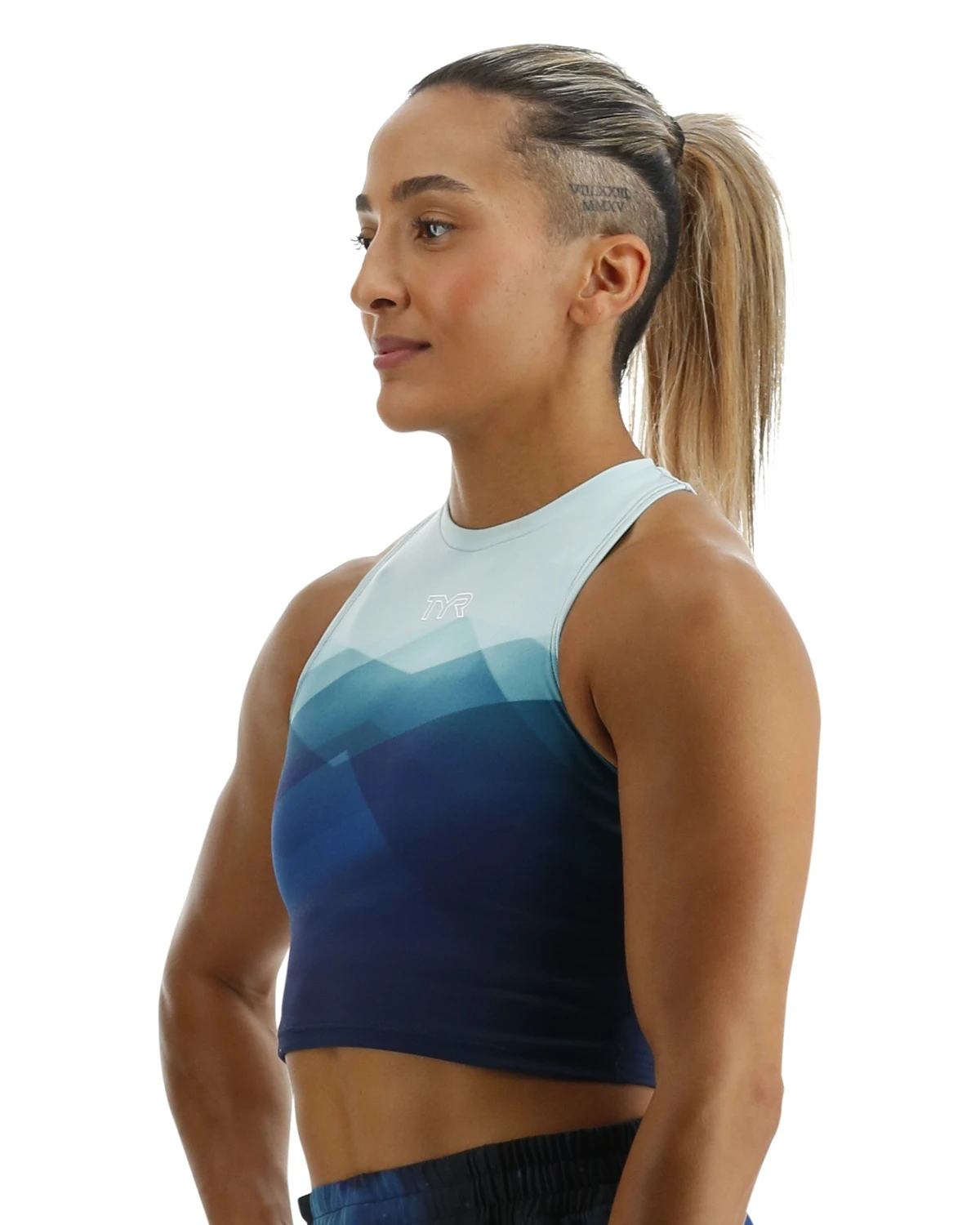 TYR Base Kineticâ„¢ Women's Cropped High Neck Tank - Forge - Image 3