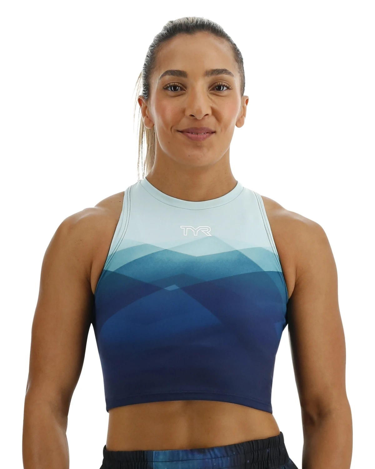 TYR Base Kineticâ„¢ Women's Cropped High Neck Tank - Forge
