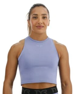 TYR Base Kinetic™ Women's Cropped High Neck Tank - Solid