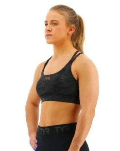 TYR Base Kinetic™ Women's Dual Strap Sports Bra - Blackout Camo