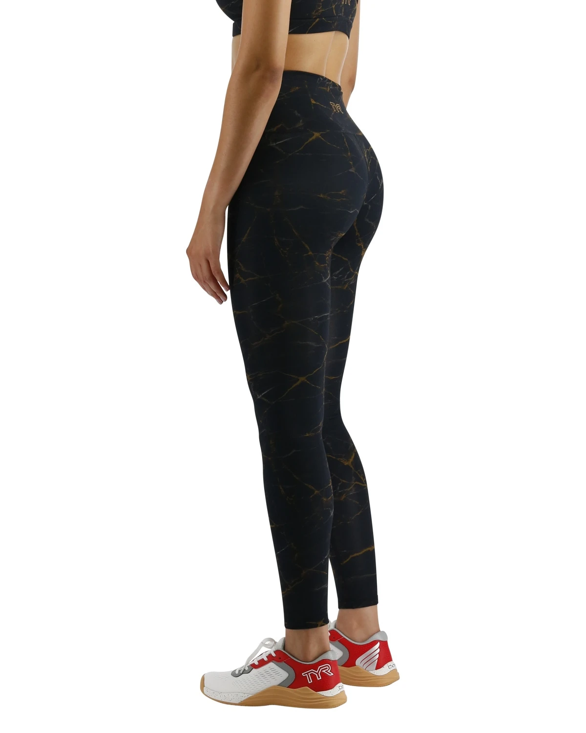 TYR Base Kineticâ„¢ Women's High-Rise Full Length Leggings - Goldstone - Image 4