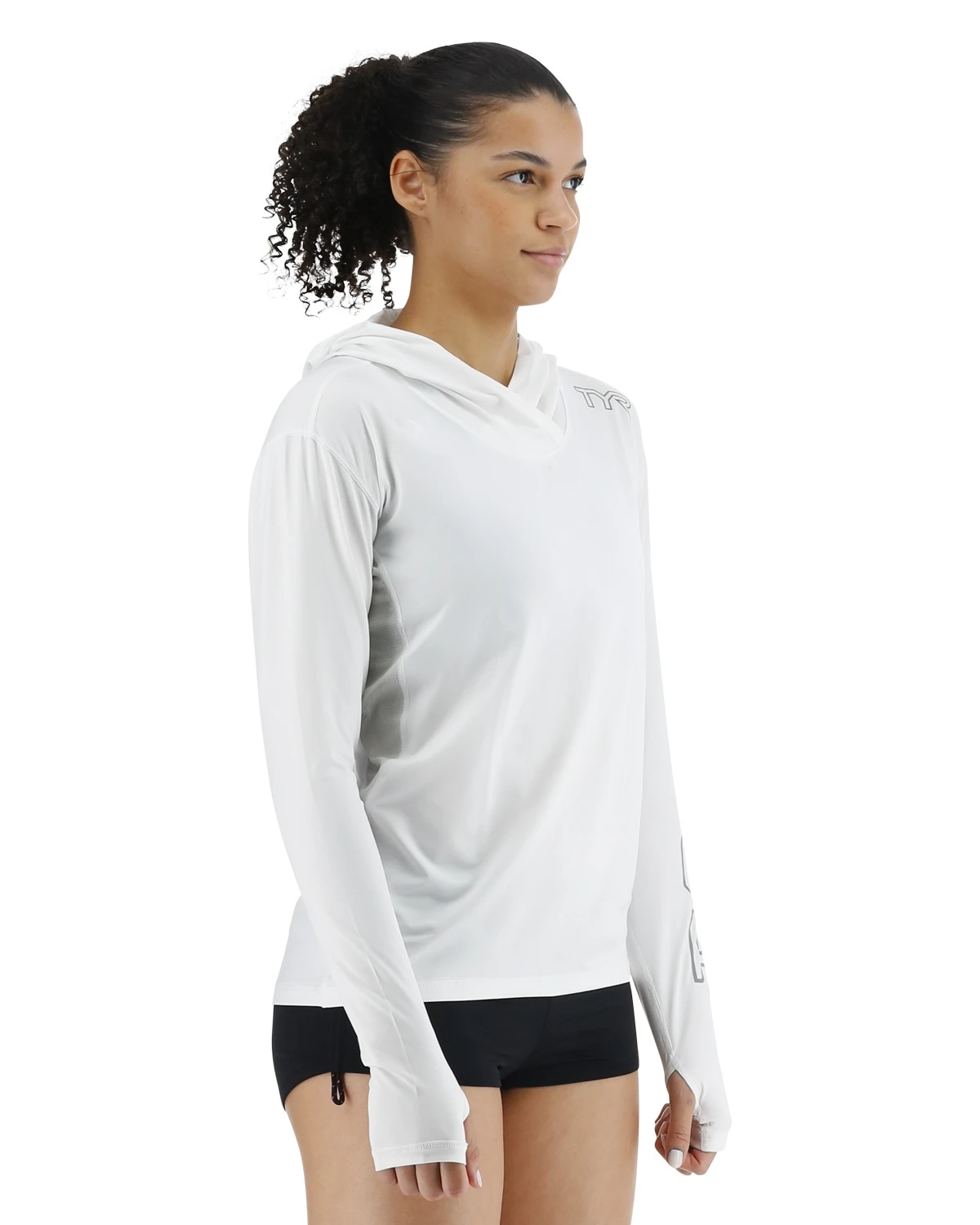 TYR SunDefense⢠Women's Vented Hooded Shirt - Solid - Image 6