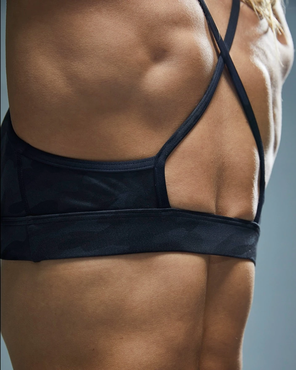 TYR Base Kineticâ„¢ Women's High Neck Sports Bra - Blackout Camo - Image 8